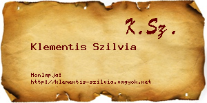 Klementis Szilvia névjegykártya